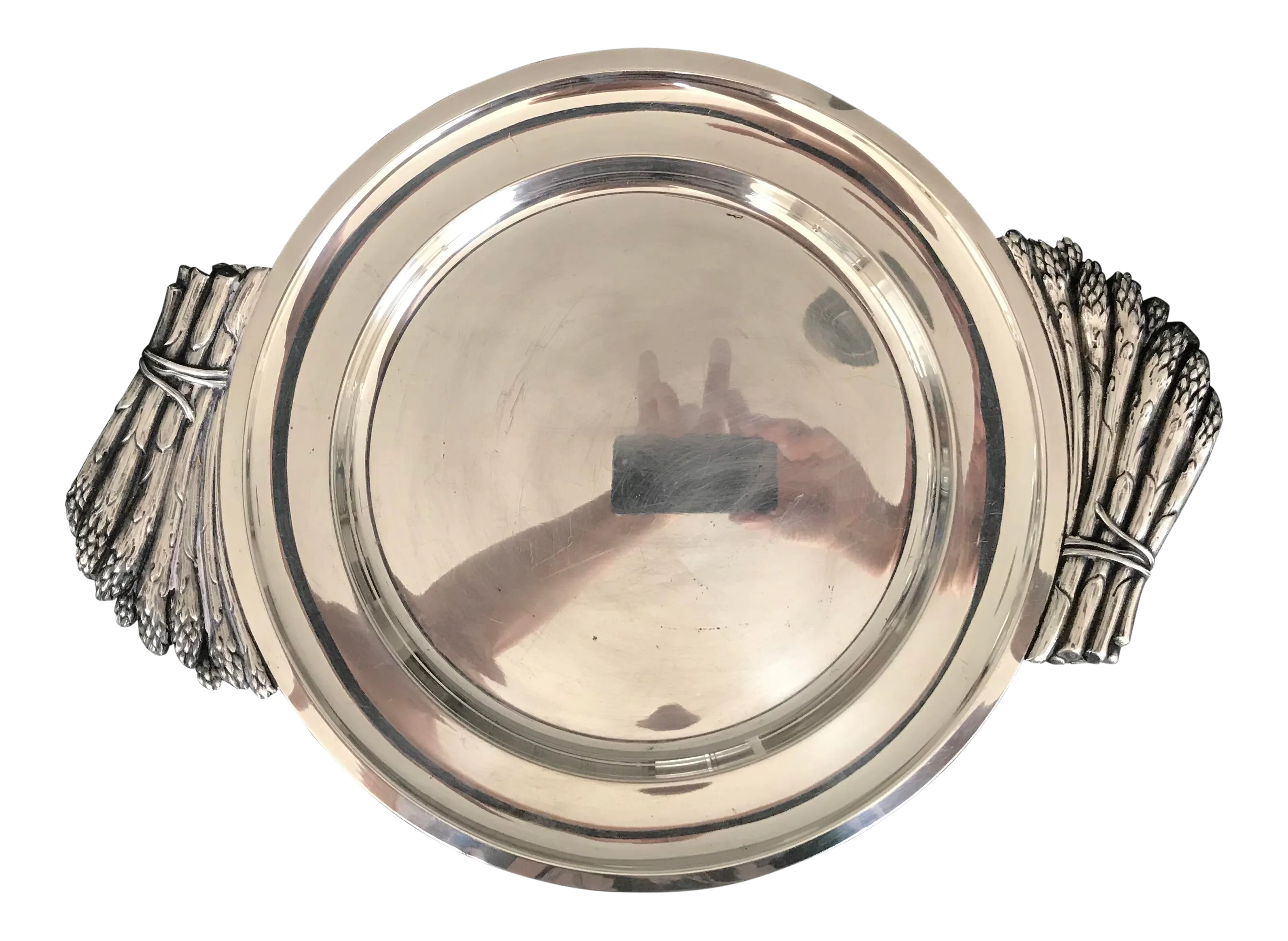 Italian “Teghini Firenze” Silver Plated Serving Platter Asparagus