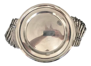 Italian “Teghini Firenze” Silver Plated Serving Platter Asparagus Handles