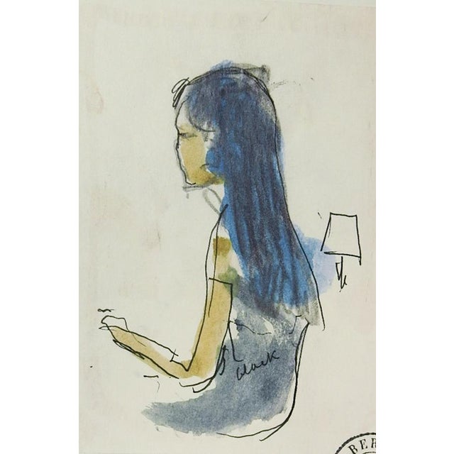 Portraiture Early 20th Century Portrait Studies of Tahitian Woman Watercolor Painting For Sale - Image 3 of 6