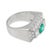 Mid 20th Century Retro Emerald Diamond Platinum Tank Ring, Size 6 For Sale - Image 4 of 6
