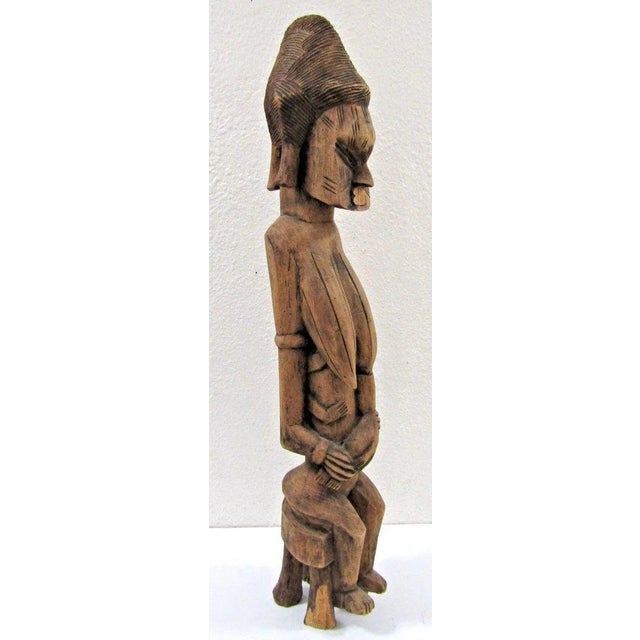 Wood Antique African Hand-Carved Wooden Dogon Maternity Sculpture From Mali For Sale - Image 7 of 17