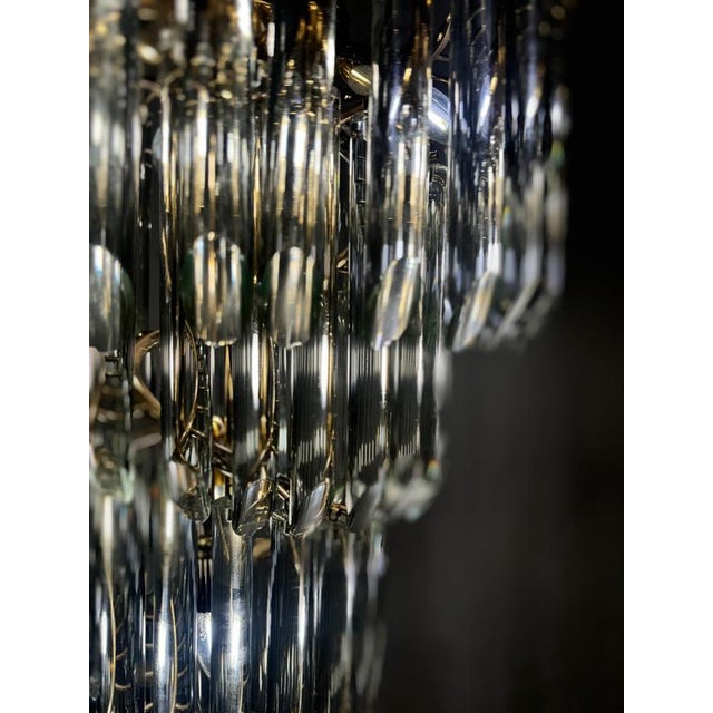 Large Waterfall Murano Glass Chandelier, 1970s For Sale - Image 4 of 7