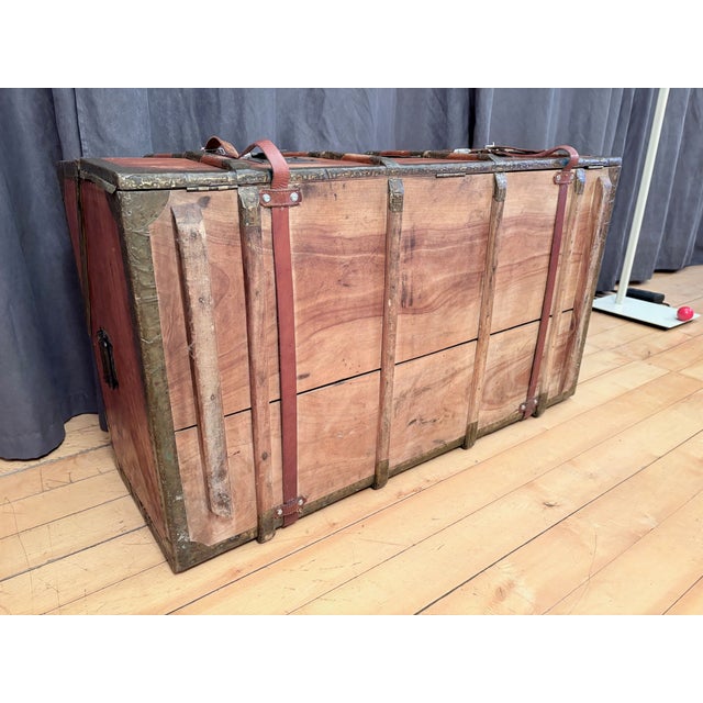 Metal French Officers Cabin Trunk, 1850s For Sale - Image 7 of 18