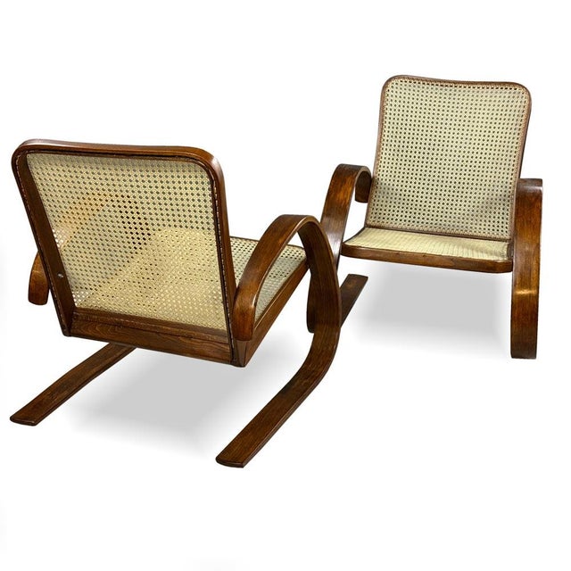 1940s Czech Armchairs by M. Navrátil and Z. Plesník, 1949, Set of 2 For Sale - Image 5 of 12