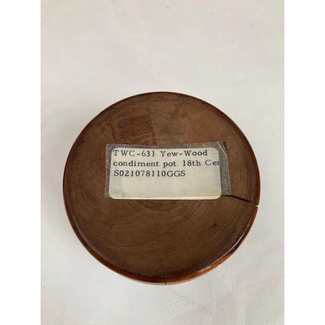 18th Century English Treen Yew Wood Lidded Jar For Sale - Image 11 of 13