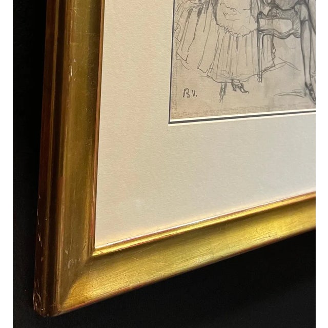 Benjamin II Vautier, Listening No. 2, Graphite on Paper For Sale - Image 5 of 9