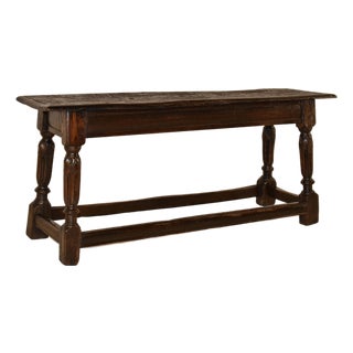 Period James II Oak Joint Bench From England For Sale
