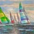 Nautical Sailboat Regatta Oil Painting – Coastal Racing Scene by Matt Thomas – 30" X 40" For Sale - Image 3 of 7