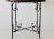 Vintage Mid-Century Wicker Bamboo Side Table Scroll Base Detail For Sale - Image 4 of 12
