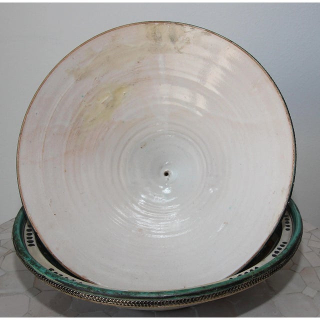 Moroccan Ceramic Polychrome Bowl/Tajine with Lid For Sale In Palm Springs - Image 6 of 13
