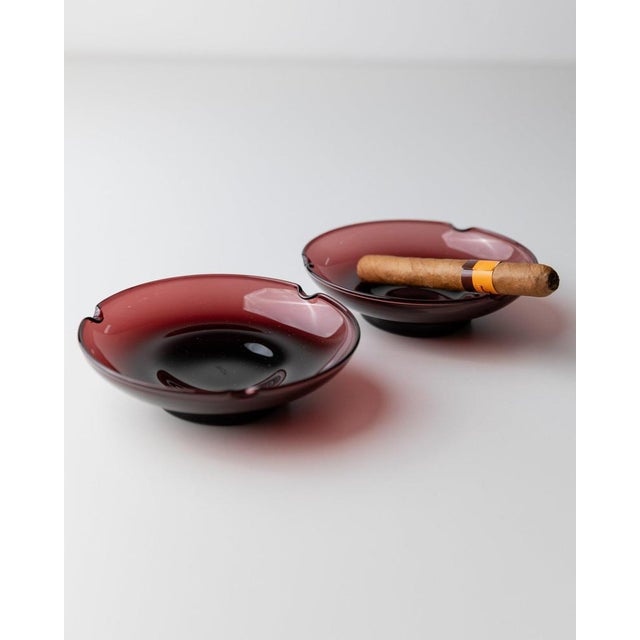 Vintage Murano Glass Ashtrays, Italy, 1970s, Set of 2 For Sale - Image 10 of 11