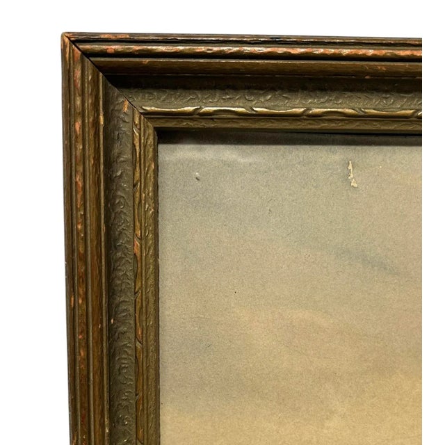 1940s Vintage American Desert Watercolor on Board. Signed, Framed For Sale - Image 6 of 8