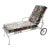 Wrought Iron Chaise Lounge With Floral Cushions For Sale