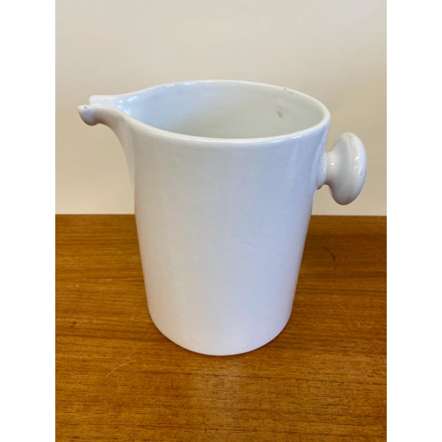 Large white ceramic carafe by Enzo Bioli for Il Picchio. Very rare piece. From the late 1960s Italian decorative ceramic...