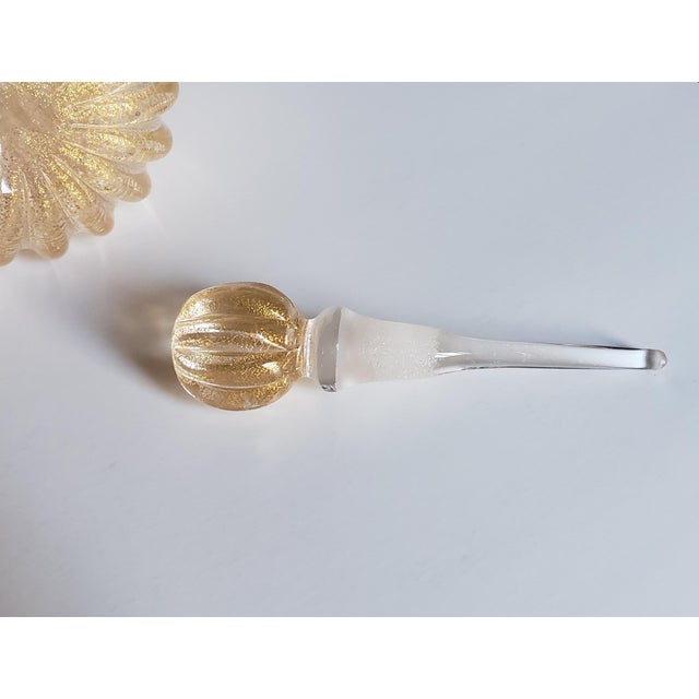 1950s Flavio Poli Seguso Murano Glass Gold Polveri Perfume Bottle For Sale - Image 13 of 16