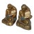 Large Pair Antique Armor Patinated Bronze Clad Co. Cherub Boy Reading Bookends For Sale