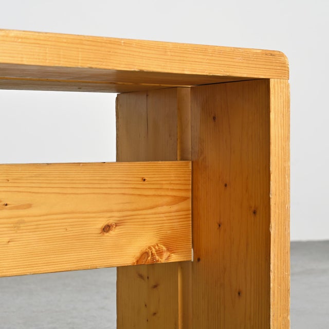 Vintage Pine Stool from Les Arcs, 1970s For Sale - Image 11 of 12