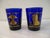 Victorian Vintage Culver "Celestial Angels" Cobalt Blue 22k Lowball Glasses, S/4 For Sale - Image 3 of 4