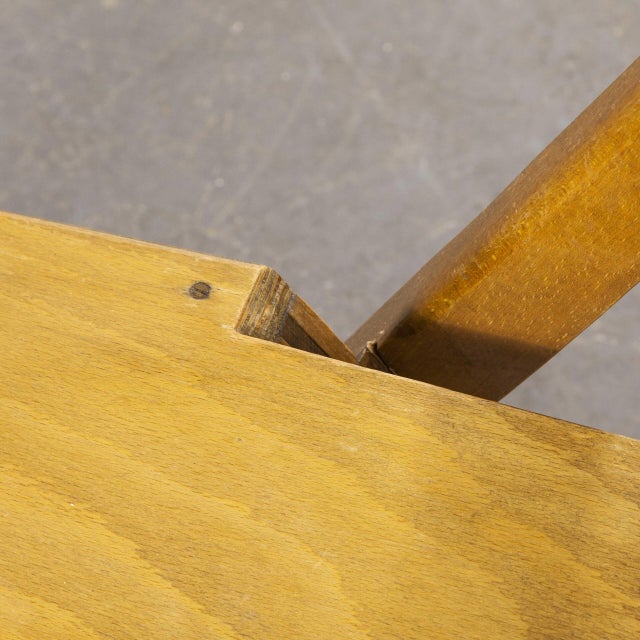 Beech Stacking Dining Chairs attributed to Bombenstabil, 1960s, Set of 8 For Sale - Image 6 of 10
