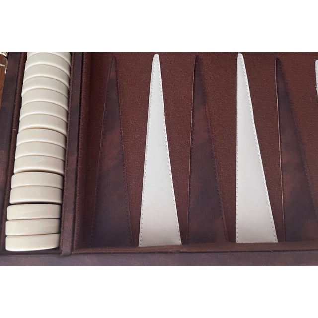Textile Vintage 24" Backgammon Classic Portable Complete Set For Sale - Image 7 of 9
