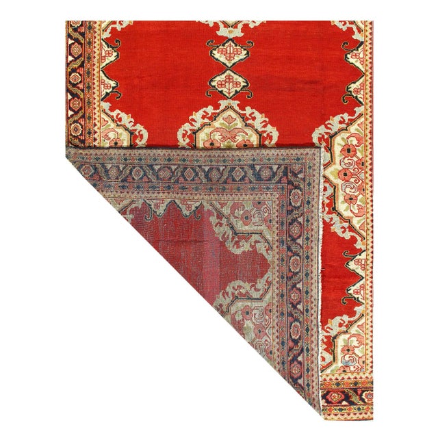 Red Persian Hand Knotted Vintage Mahal 8'9'' X 11'8'' For Sale - Image 4 of 8
