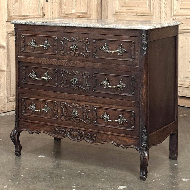 Antique Liégeoise Louis XIV Marble Top Commode For Sale - Image 4 of 17