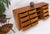 Tambour doors 12 deep drawers 3 shelves Danish Mid-Century Modern Teak Mid-Century Modern credenza dresser cabinet mint.