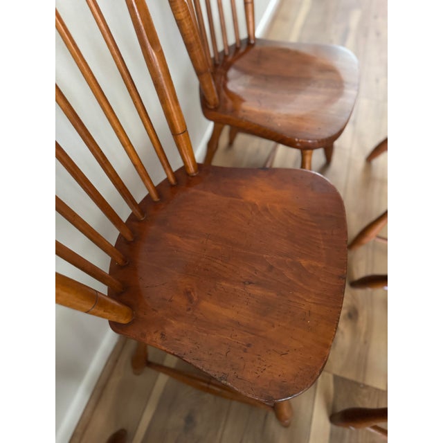 Vintage Windsor Style Dining Chairs - Set of Six For Sale - Image 10 of 11