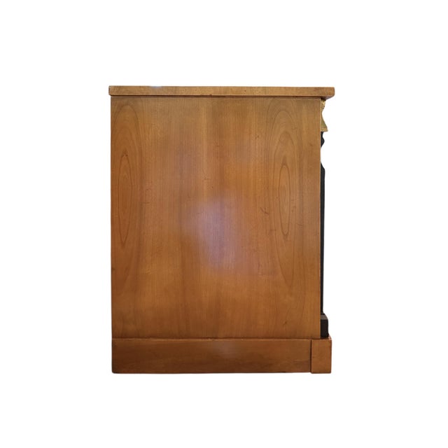 Biedermeier Mid 20th Century Biedermeier Style Bedside or Side Table With Neoclassical Accents For Sale - Image 3 of 10