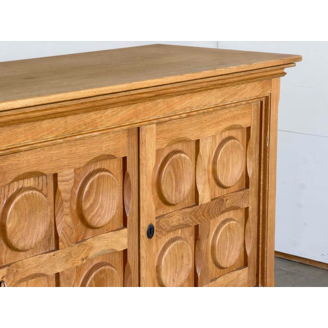 Oak Brutalist Sideboard by Henning Kjærnulf for Nyrup Møbelfabrik, 1960s For Sale - Image 4 of 18