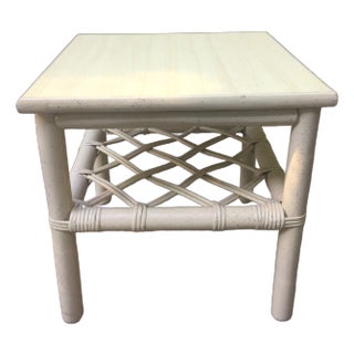 1960s Ficks Reed Style Side Table For Sale