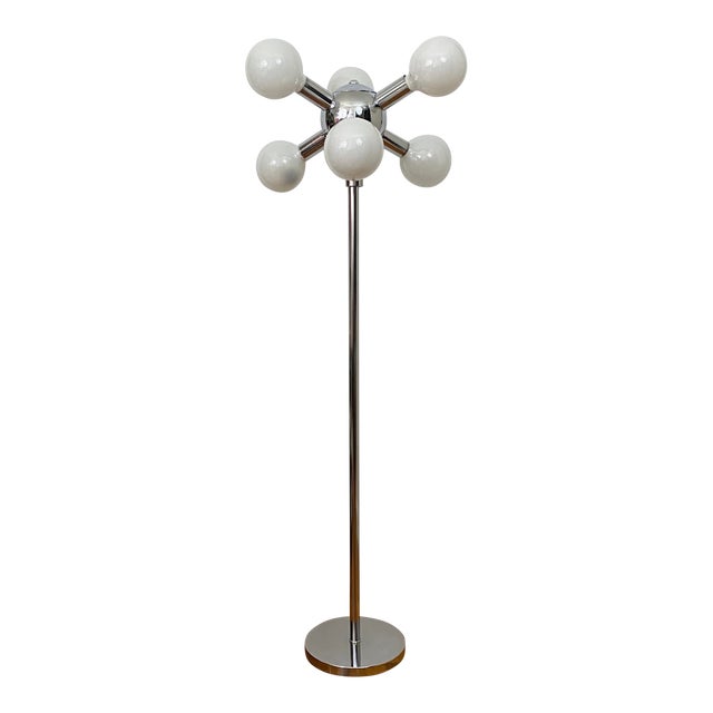 Robert Sonneman Style Mid Century Atomic Chrome Floor Lamp Chairish