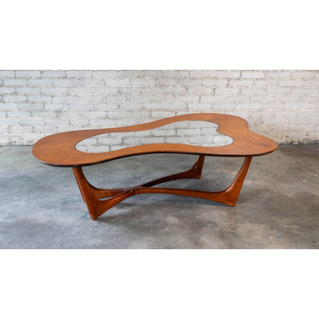 1950s Mid Century Erno Fabry Biomorphic Walnut Coffee Table, C. 1950s For Sale - Image 5 of 18