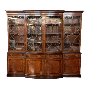 Schmieg & Kotzian, Georgian, Breakfront or Bookcase, Mahogany, Satinwood, 1920s