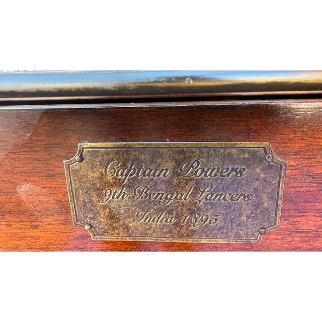 Theodore Alexander Captain Powers 9th Bengal Lancers Campaign Executive Desk For Sale - Image 9 of 17