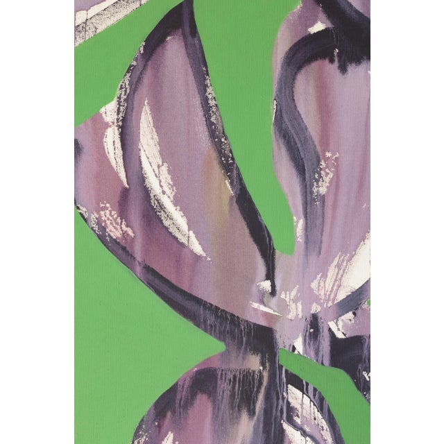 2020s "Finally Seem to Be Slowing Down" Large Floral Acrylic Painting by Simon Findlay For Sale - Image 5 of 12