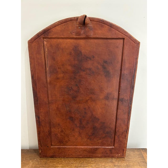 Embossed Leather Mirror, 1970 For Sale - Image 9 of 10