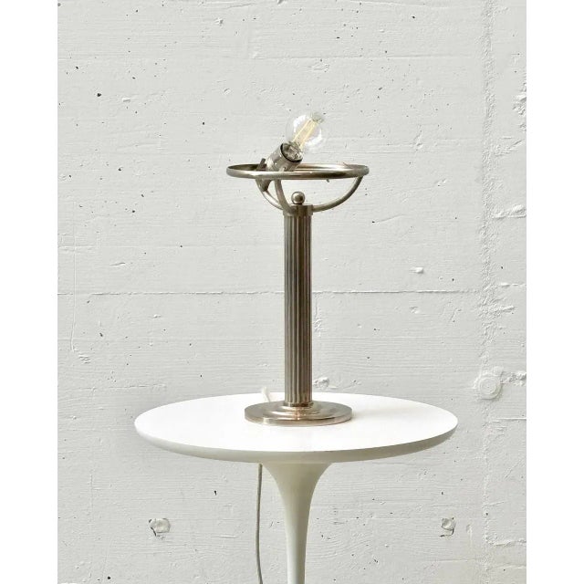 Nickel Table Lamps with Opal Shades by Adolf Loos for Villa Steiner For Sale - Image 11 of 15