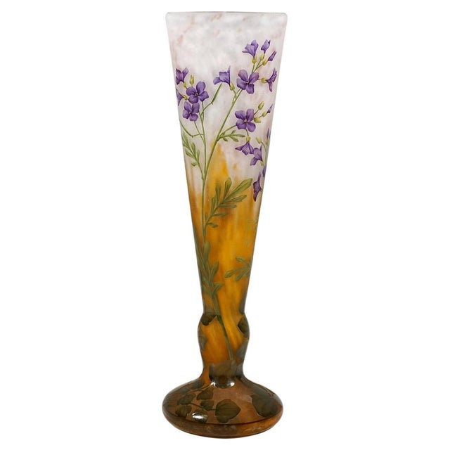 Art Nouveau Cameo Vase by Julienne Des Dames for Daum Nancy, France, 1910 For Sale - Image 9 of 9