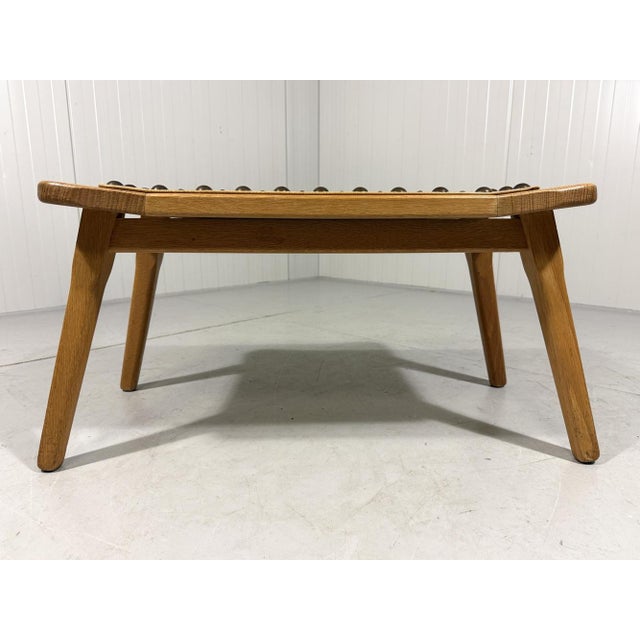 Small Vintage Blond Oak Stool, 1960s For Sale - Image 11 of 16