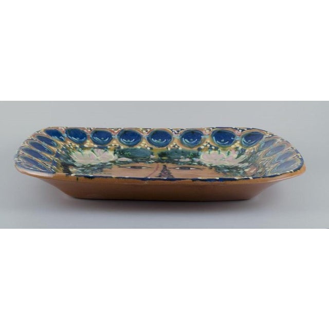 Ceramic Wall Plaque with Female Face by Bjørn Wiinblad, 1959 For Sale - Image 6 of 10