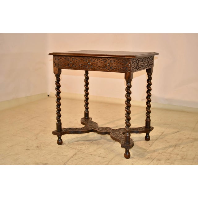 French Country 18th Century French Walnut Side Table For Sale - Image 3 of 12