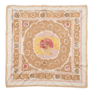 Suzani Wall Tapestry - Tribal Embroidery 4' X 4'