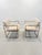 Thayer Coggin Set of 6 Milo Baughman for Thayer Coggin Model 1188 Dining Armchairs in Cream Leather and Bronze For Sale - Image 4 of 7