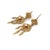 Metal Art Nouveau Gold Dangle Earrings 15k Yellow Pearl Floral Style, 2 pieces For Sale - Image 7 of 7