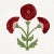 Indian Sample - Schumacher Saranda Flower Fabric in Cardinal For Sale - Image 3 of 4