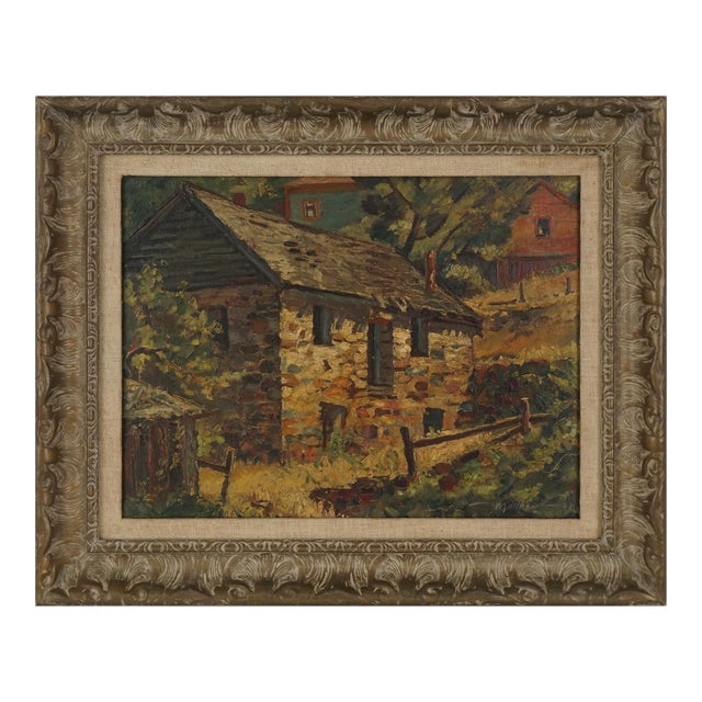 Mid Century California Gold Rush Landscape, Amador City by John B Matthew For Sale