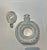 Shabby Chic Vintage Round Glass Crystal Decanter With Stopper For Sale - Image 3 of 4