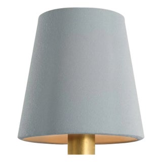 Visual Comfort Signature 4" Blue Linen Empire Shade For Sale