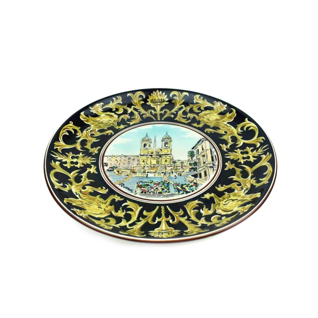 Transport yourself to the timeless allure of Rome with our exquisite mid-century modern Italian decorative plate. Adorned...